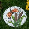 Accent Plus Orange Dragonfly Love Blooms Here Cement Garden Stepping Stone