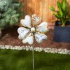 Accent Plus Mixed Pattern Metal Flower Garden Stake - 37.5 inches