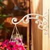 Accent Plus Cast Iron Plant Hanging Bracket Hook - Whitewashed