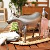 Accent Plus Galvanized Metal Cow Garden Figurine