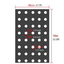 1pc Plastic Film With Planting Holes; Garden Weed Control Barrier Film Mulching Breathable Gardening Farming Landscape Sheeting For Moisture Temperatu