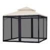 Gazebo Replacement Mosquito Netting 10*12Inch/Black