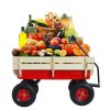 Outdoor Wagon All Terrain Pulling w/Wood Railing Air Tires Children Kid Garden