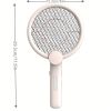 Electric Fly Swatte Bug Zapper Racket 2 In 1 Fly Swatter With 300mAh Battery Rechargeable Mosquito Repellent Lamp For Indoor And Outdoor