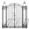 vidaXL Ornamental Garden Gate Wrought Iron 4'x8"x4' 5"