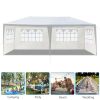 10'X20' Outdoor Party Tent with 4 Removable Sidewalls; Waterproof Canopy Patio Wedding Gazebo; White