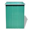 vidaXL Garden Storage Shed Green Metal 80.3"x52"x73.2"