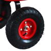 Outdoor Wagon All Terrain Pulling w/Wood Railing Air Tires Children Kid Garden