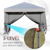 10' x 10' Pop Up Canopy Portable Folding Tent Gazebo Outdoor with Removable Sidewalls Mesh Curtains Carrying Bag White