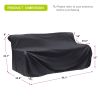 Outdoor Furniture Sets Cover; Durable and Waterproof 420D Oxford Cloth Patio Conversation Sofa Cover; 93.7"Lx 35.8"W x 39.7"H; Black