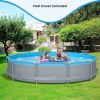 Above Ground Swimming Pools with Pump 12ft x 12ft x 30inch for Family Water Sport Backyard Garden