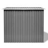 vidaXL Garden Storage Shed Gray Metal 101.2"x80.7"x70.1"