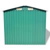 vidaXL Garden Storage Shed Green Metal 80.3"x52"x73.2"