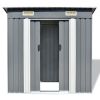 vidaXL Garden Shed Gray Metal 74.8"x48.8"x71.3"