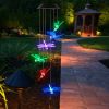 Solar Powered Dragonfly Lights Wind Chimes LED Color Changing Hanging Wind Lamp Waterproof Decorative Night Lamp