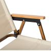 53*55*61cm Medium Size Aluminum Frame 600D Khaki Oxford Cloth Bearing 100kg Imitation Wood Grain Spray Paint Camping Chair Khaki