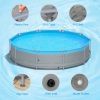 Above Ground Swimming Pools with Pump 12ft x 12ft x 30inch for Family Water Sport Backyard Garden