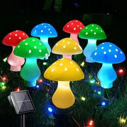 Solar Mushroom Light; Multi-Color Changing LED Outdoor Flowers Garden Courtyard Yard Patio Outside Christmas Holiday Decor; LED Lights (size: Solar 12Lights)