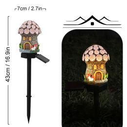 Cute Solar Garden Lights Easter Rabbit Solar LED Lights Waterproof Resin Landscape Lamp Outdoor Solar Lights Party Pathway Yard (Emitting Color: LLA0012112-I, Ships From: CN)