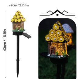 Cute Solar Garden Lights Easter Rabbit Solar LED Lights Waterproof Resin Landscape Lamp Outdoor Solar Lights Party Pathway Yard (Emitting Color: LLA0012112-D, Ships From: CN)