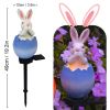 Cute Solar Garden Lights Easter Rabbit Solar LED Lights Waterproof Resin Landscape Lamp Outdoor Solar Lights Party Pathway Yard