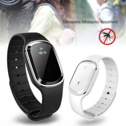 Super Shield Mosquito Repellent Watch Band Ultrasonic And Electronic (Color: BRIGHT WHITE)