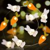 Crab Decor; 1 Roll Of Easter Decor Bunny String Lights Battery Operated; Rabbit Lights For Bedroom Birthday Easter Decorations Outdoor Indoor