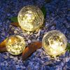 Solar Garden Light Cracked Glass Ball Lamps Outdoor Solar Courtyard Lights Waterproof Solar Lamp Balcony Yard Villa Street Decor