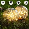 Solar Garden Light Cracked Glass Ball Lamps Outdoor Solar Courtyard Lights Waterproof Solar Lamp Balcony Yard Villa Street Decor