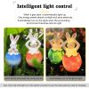 Cute Solar Garden Lights Easter Rabbit Solar LED Lights Waterproof Resin Landscape Lamp Outdoor Solar Lights Party Pathway Yard