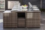 Direct Wicker 11-Piece Outdoor PE Rattan Wicker Patio Dining Table Set Garden Outdoor Patio Furniture Set