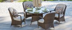 Direct Wicker Marianna Patio Wicker 5 Piece Round Dining Set